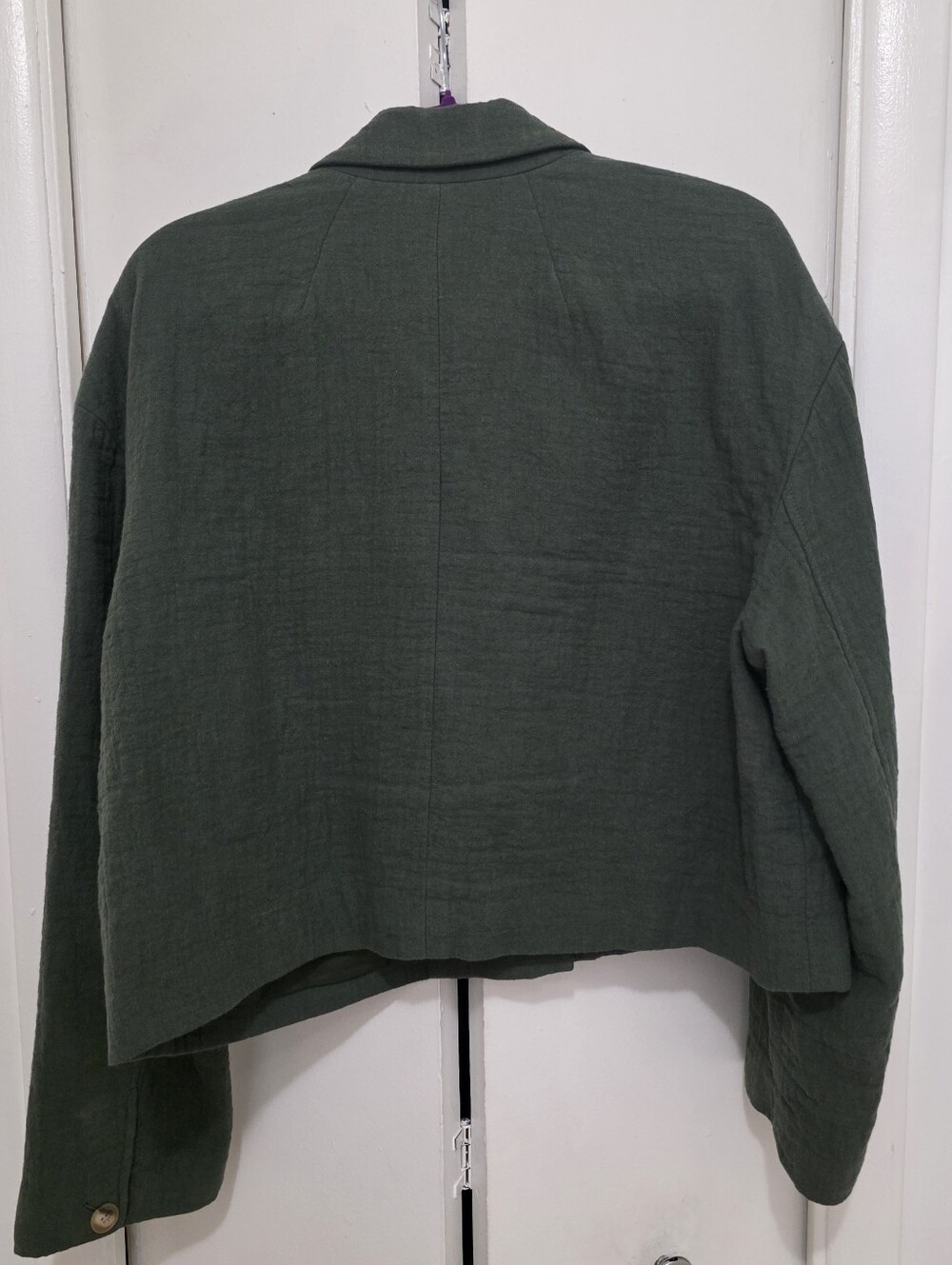 Madewell Green Cropped Blazer - Picture 2 of 5
